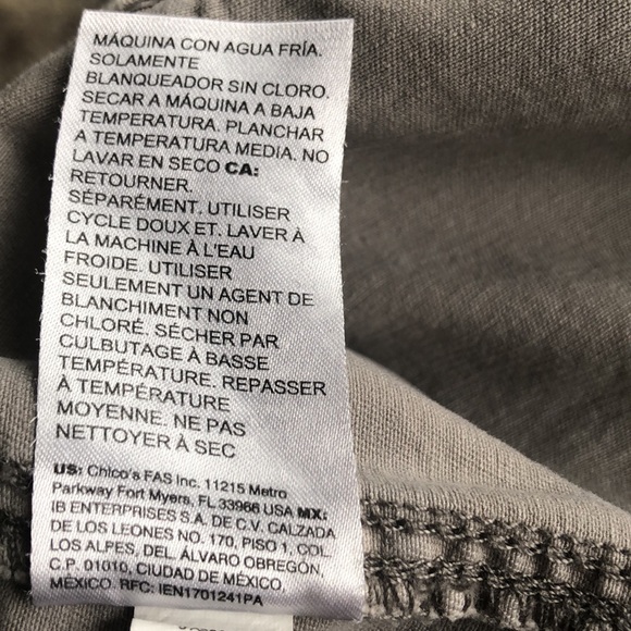 White House Black Market Gray/Khaki Straight Crop Pants Size 14 - Picture 9 of 10